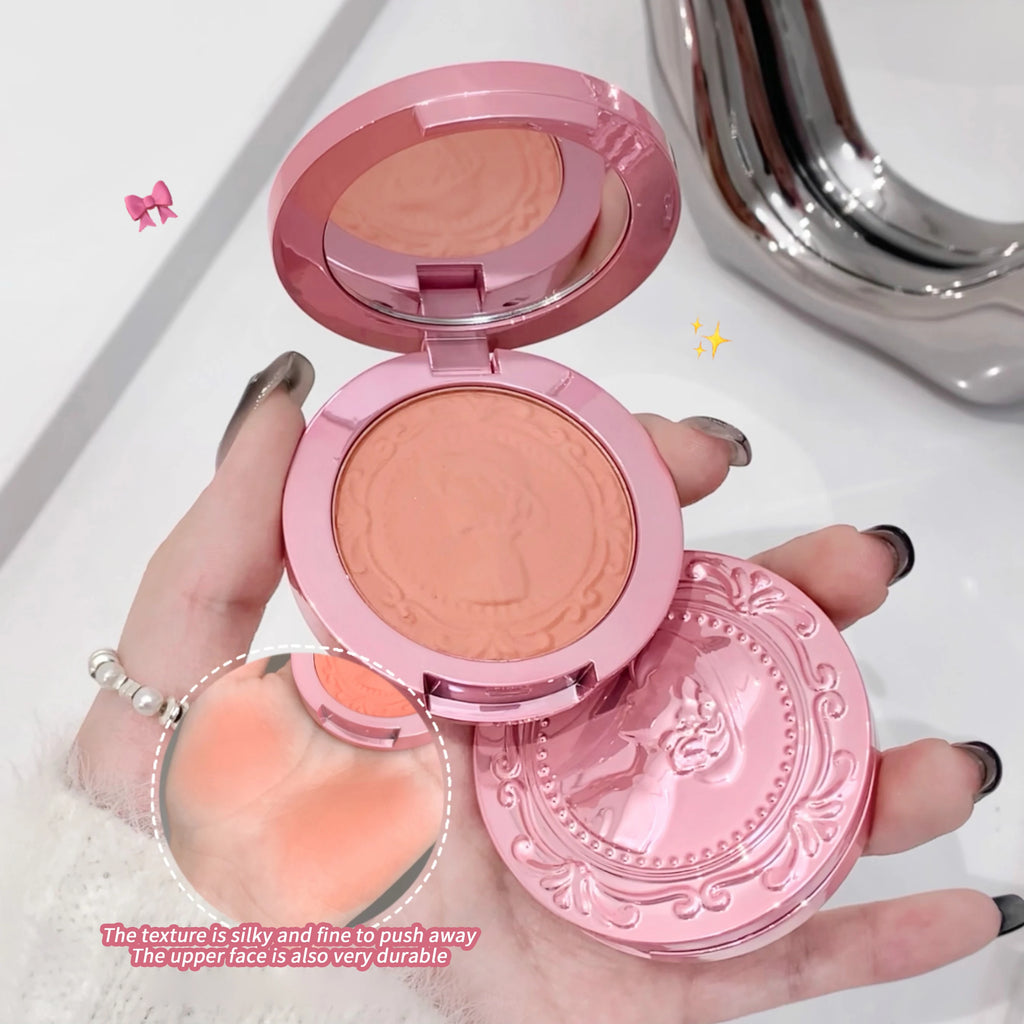 GEGE BEAR 3D Embossed Matte Blush Retro Silky Low Saturation Long Qme