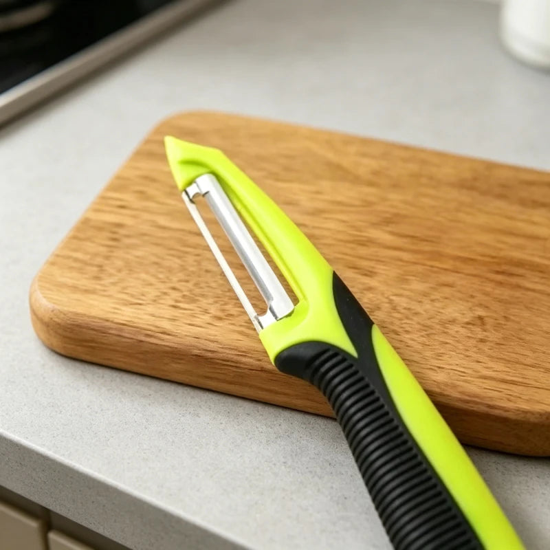 Premium Stainless Steel Multifunctional Peeler Anti Slip Handle Vegetable Fruit Potato Scraper Kitchen Gadget Accessory Qme