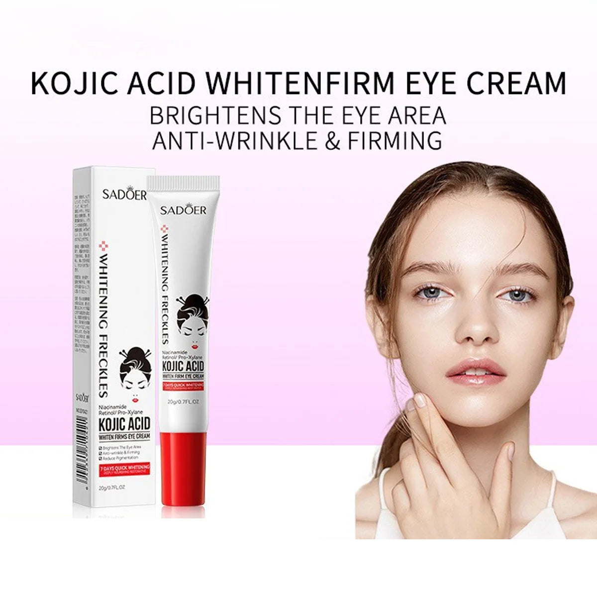 Kojic Acid Whitening Spot-removing Eye Cream Niacinamide Retinol Qme 20g