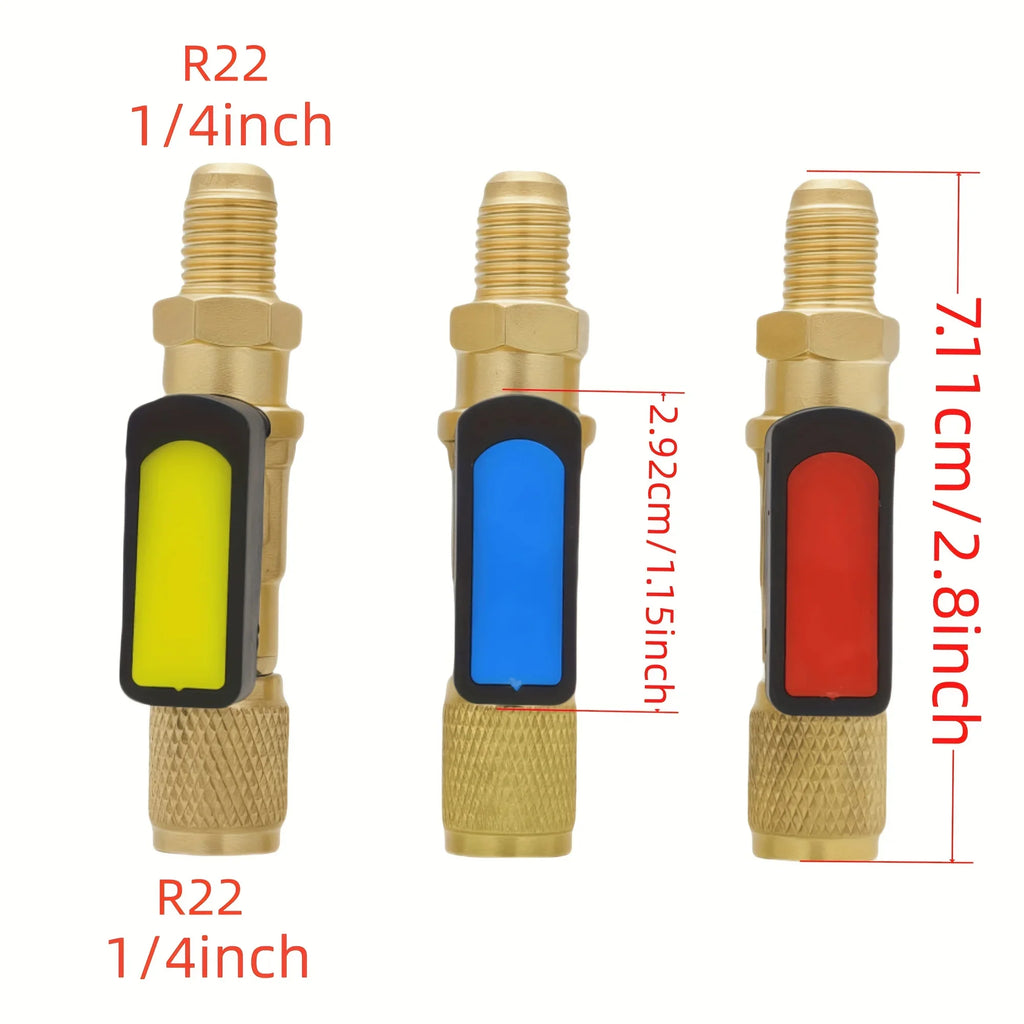 Mythtiger Copper Air Conditioner Refrigerant Filling Valve Kit - R410a & R32R22 Safety Ball Valve Adapter with Liquid Tube Qme