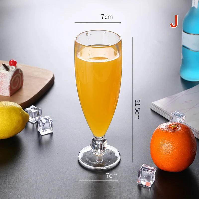 Acrylic Cocktail Cup Unbreakable Wine Glass Home Wedding Party Bar Qme J