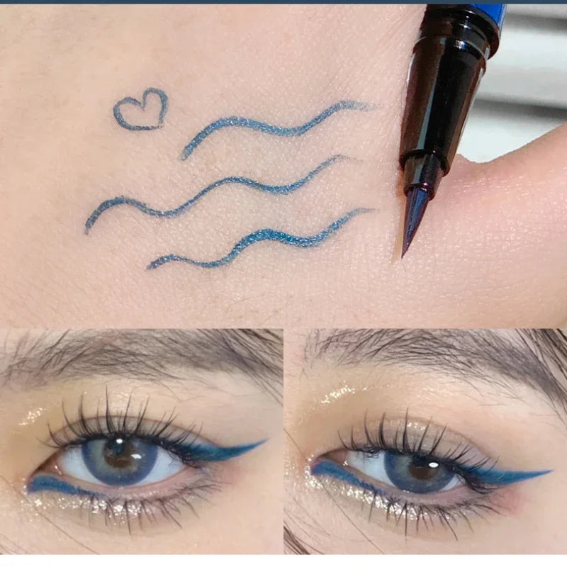 Waterproof Eyeliner Pencils Professional Fast Dry Smooth Eyes Brown Black Color Pigments Liquid Eye Liner Pen Make Up Tools Qme