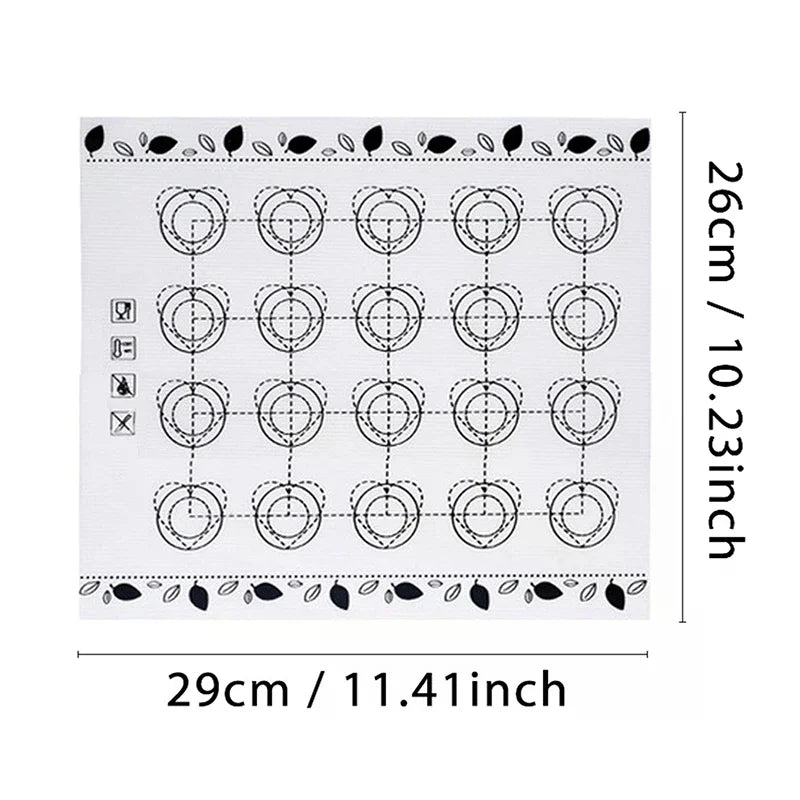 Silicone Macaron Baking Mat Non Stick Fondant Cookie Pad Oven Qme