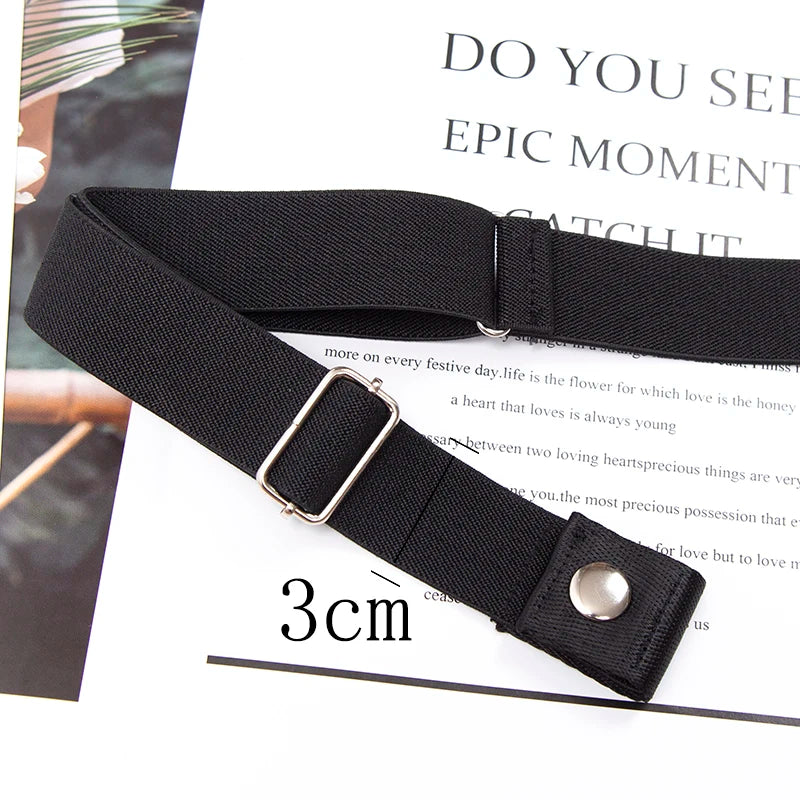 Buckle-free Elastic Invisible Belt Women Without Buckle Jeans Easy Qme