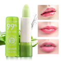 Aloe Vera Discolored Lip Balm Jelly Magic Color Changing Lipstick Girl Moisturizing Nourishing Lasting Lip Gloss Makeup Lip Care Qme Lip Stick CN