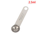 1 Stainless Steel Measuring Spoon Scale Ruler Egg Beater Kitchen Qme 2.5ml