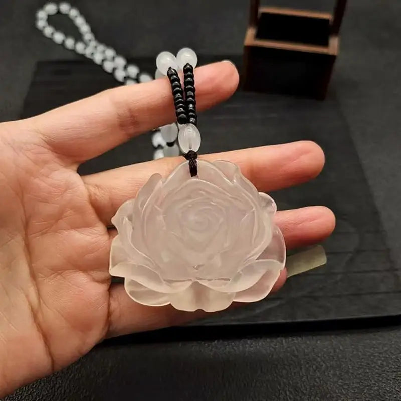 Sunlight UV Color Change Necklace Water Drop Pendent Necklace For Women Unisex Lucky Long Pendant Sweater Chain Ornaments Qme A4