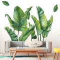 Green Leaves Wall Decal Quotes Tropical Plant Wall Art Sticker Novelty Decorative Waterproof For Living Room Bedroom Office Qme as show One Size