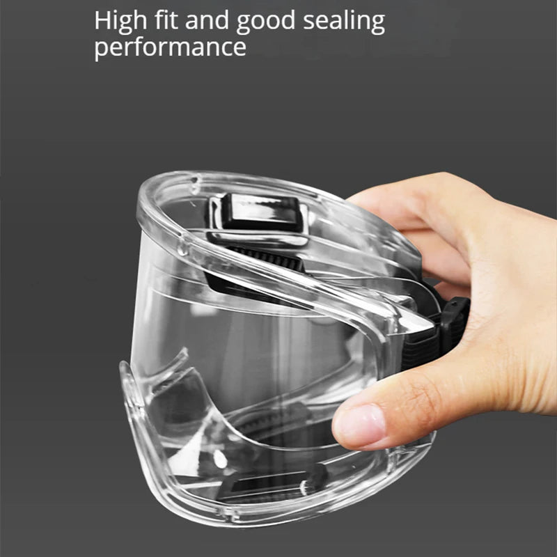 2PCS Protective Goggles Windproof Dustproof Anti-fog Safety Glasses for Outdoor Cycling Grinding Industrial Work Men Qme