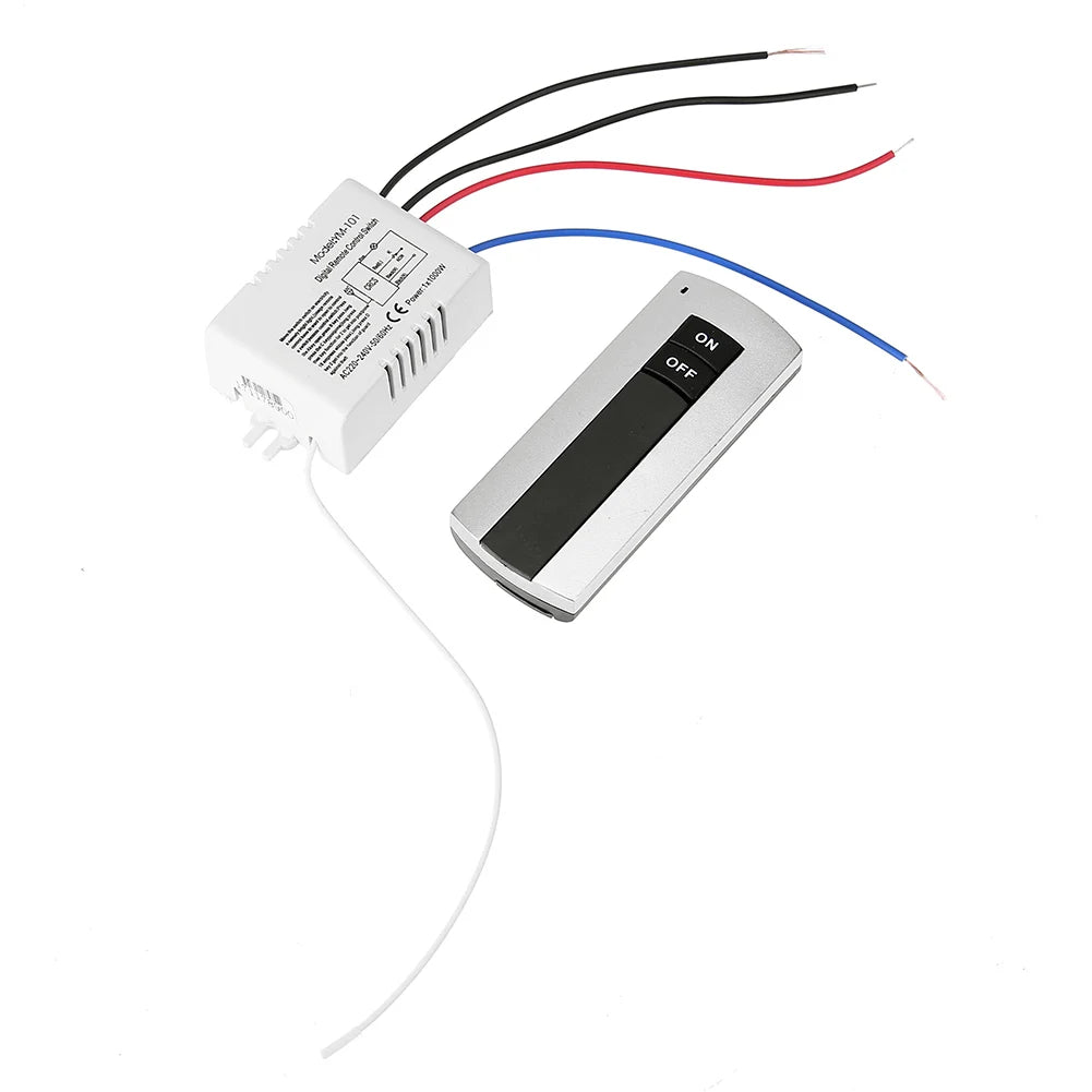 220V Smart Digital Wall Switch Lamp Wireless Radio Remote Control Crystal Lamp Modern Wall Ceiling Lamps Qme