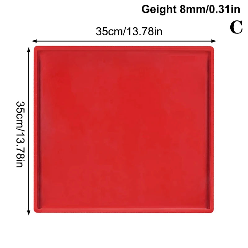 Multifunctional Silicone Cake Roll Mat Non-stick Bakeware Tray Pan Qme C Red