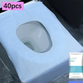 70/40/10Pcs Disposable Toilet Seat Covers for Travel Public Bathrooms Airplane Hygiene Universal Fit All Ages Potty Training Qme 40pcs blue