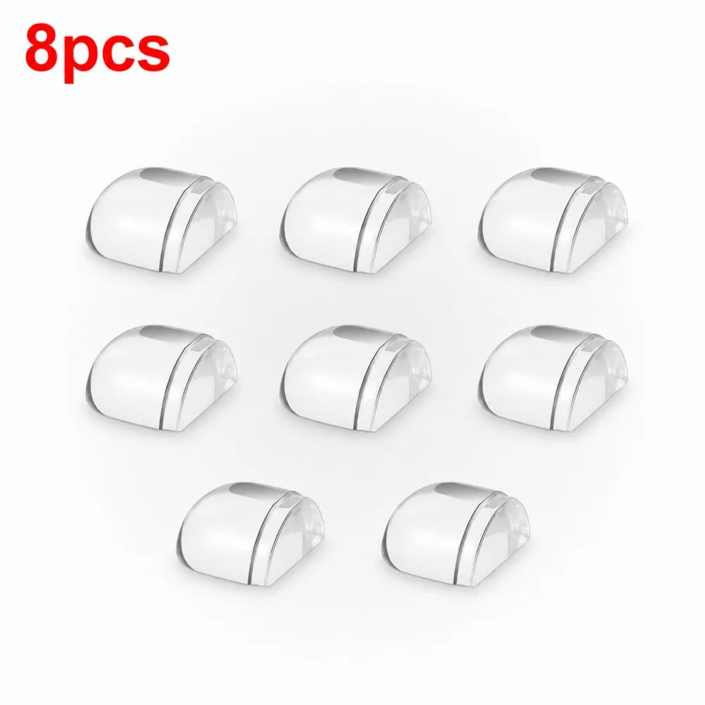 Transparent Silicone Doorstop for Door Self Adhesive Wall Protector Rubber Bumper Pad For Door Handle Cabinet Corner Furniture Qme 8pcs