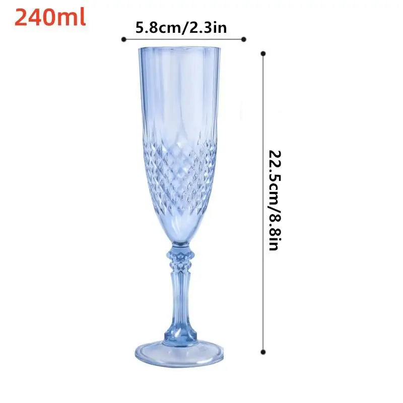 Transparent Champagne Goblet Legged Wine Glasses Cocktail Red Brandy Qme