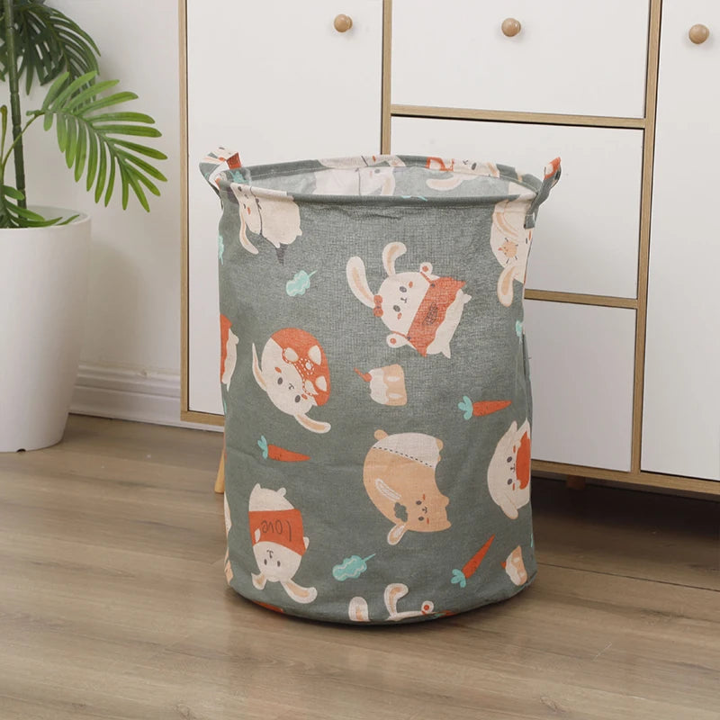 Dirty Clothes Storage Basket Bathroom Storage Bucket Foldable Storage Bag Qme E