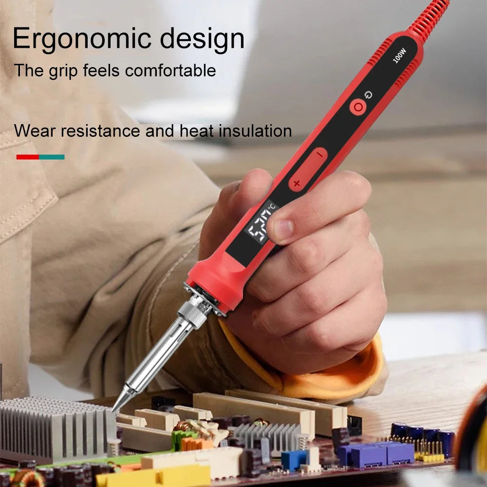 90 100W Digital Soldering Iron Repair Welding Tool Calibration Qme