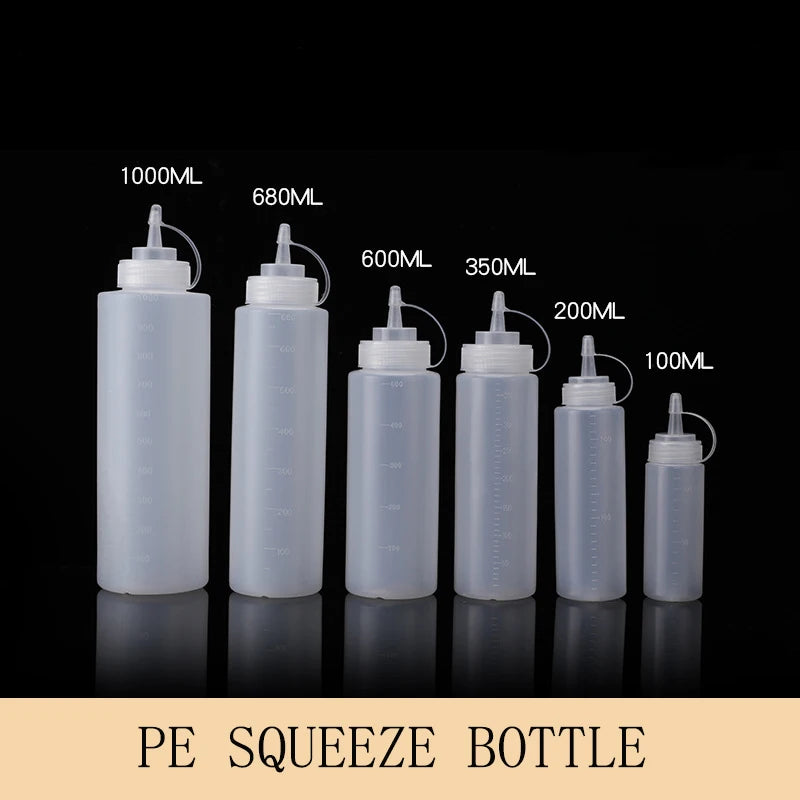 Tomato Salad Sauce Plastic Pointed Seasoning Bottle Squeezed Desktop Seasoning Bottle Multifunctional Kitchen Supplies Qme