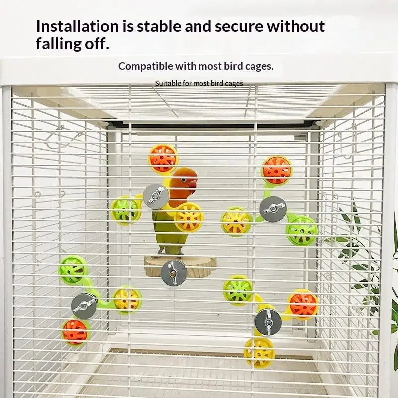 Parrots Rotating Stimulation Entertainment Play Chewing Parrot Toys Qme