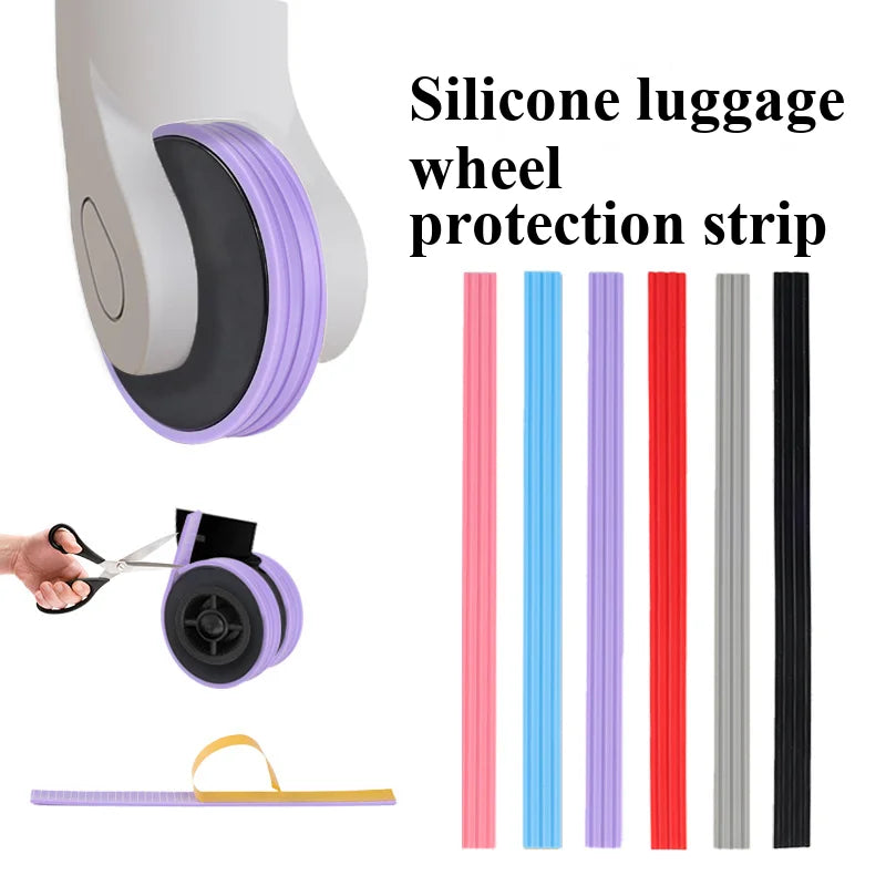 Silicone Luggage Wheel Cover, Suitcase Wheel Cover, Can Cut Silicone Luggage Wheel Protector, Quiet Noise Reduction Impact Qme