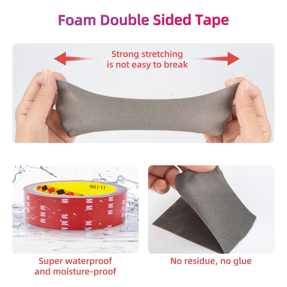 Extra Strong Double Sided Adhesive Tape Car Special Fixed Waterproof Sealing Tape Heat Resistant Acrylic Foam Adhesive Tape Qme