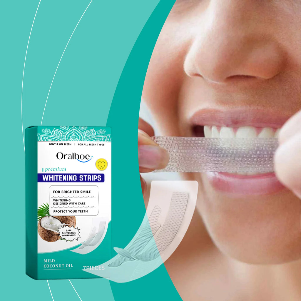 Tooth Whitening Strips Remove Tooth Stains Tartar Plaque Lighten Dark Dental Cleaning Improve Bad Breath Bleach Teeth Brightener Qme