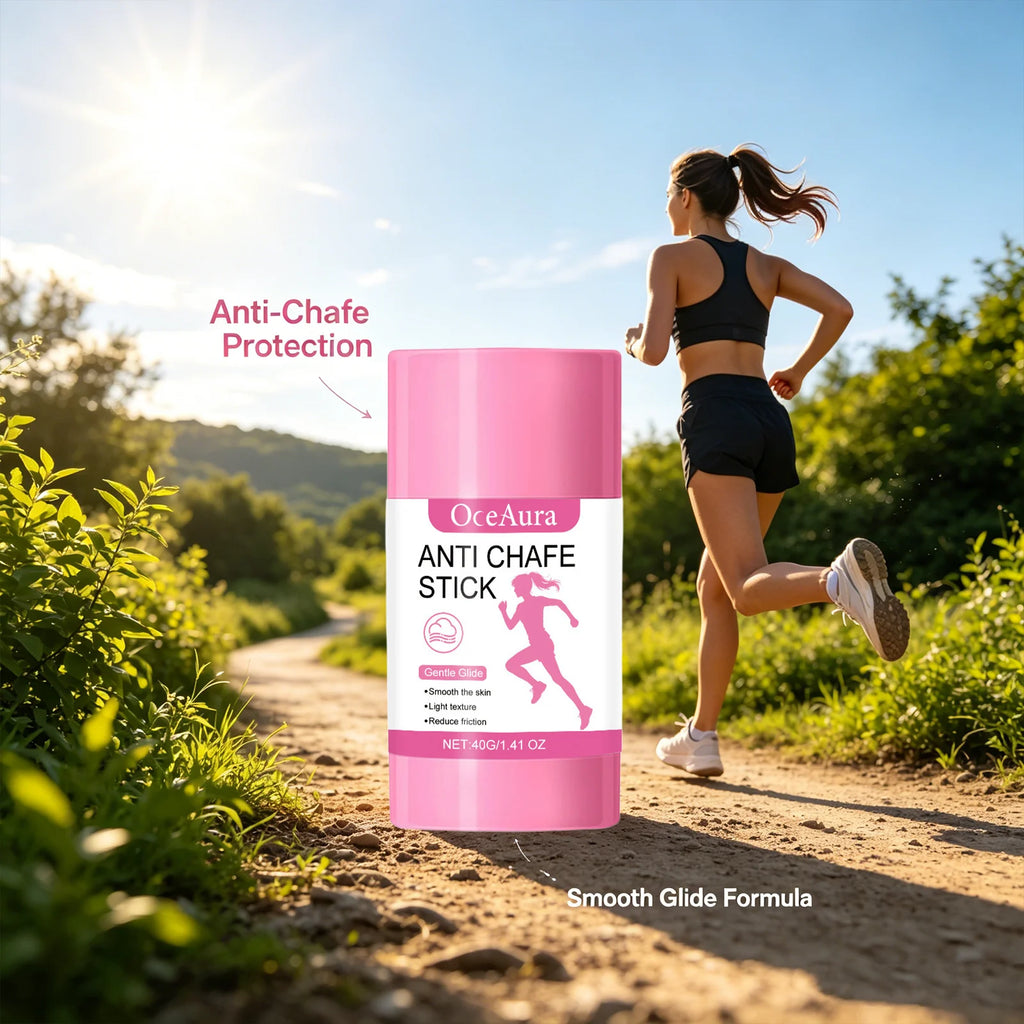 OceAura Anti Chafe Stick for Sports & Daily Use Sweat Resistant Anti Chafing Moisturizing Thigh Underarm Chafing Relief Stick Qme