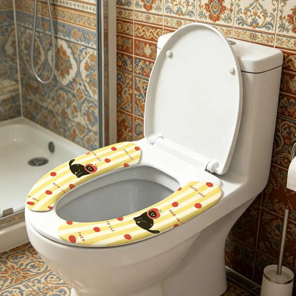 Portable Toilet Seat Cushions Sticky Lid Cover Pads Washable Tank Qme