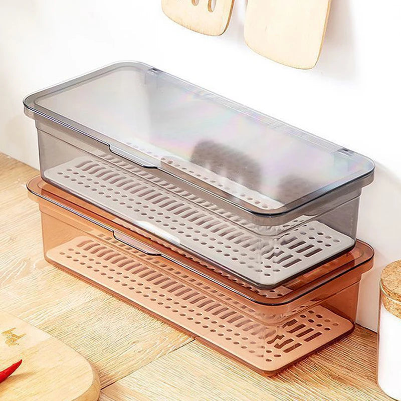 Household Chopstick Holder With Lid Dustproof And Draining Chopstick Cage Kitchen Tableware Storage Box Qme