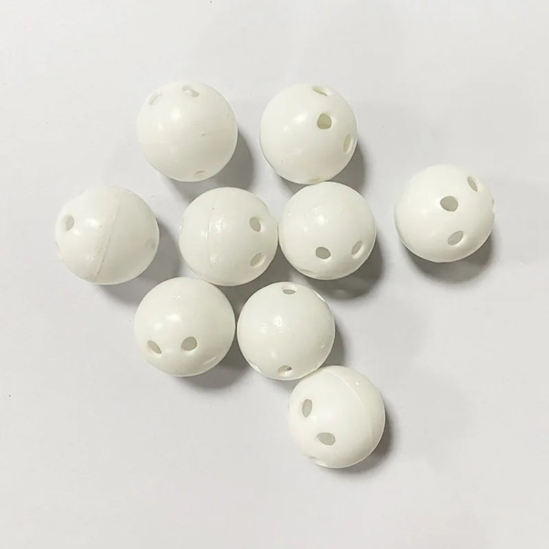 Plastic Rattle Bell Balls Squeaker Baby Toys DIY Beads Noise Maker Qme