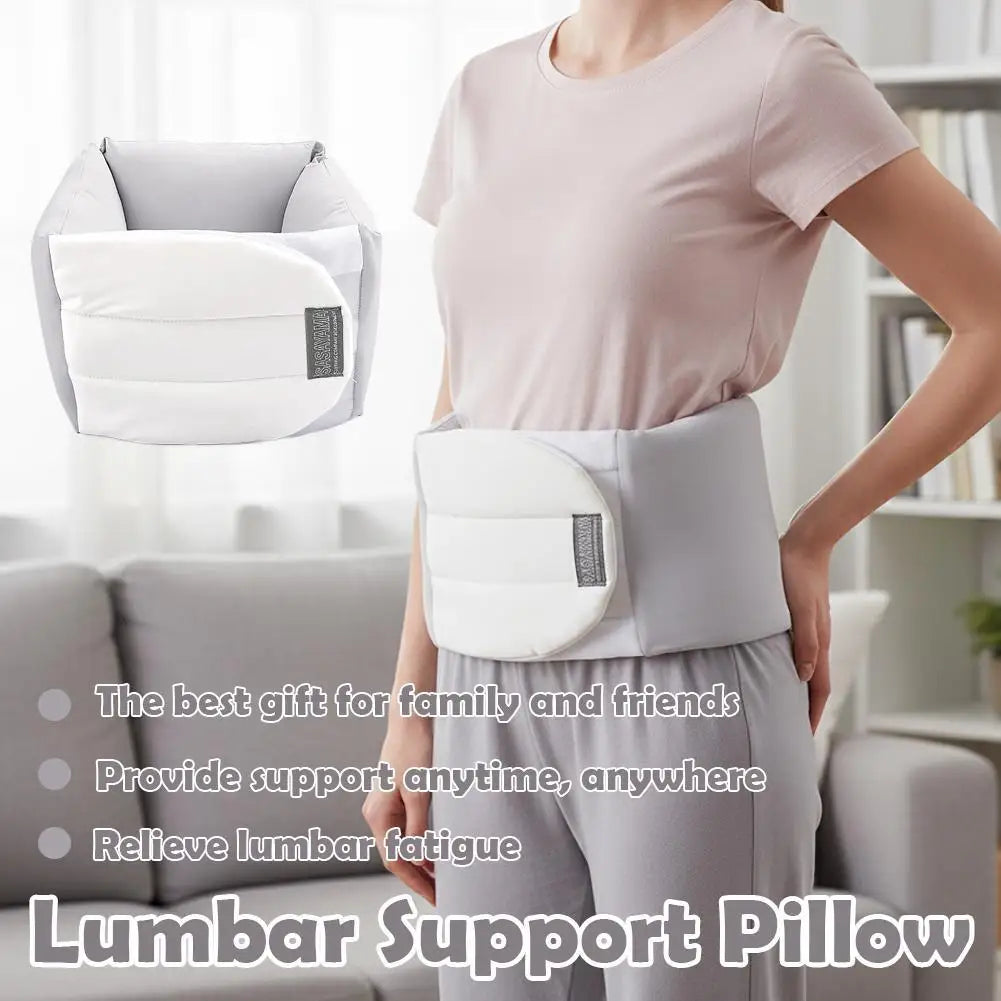 Deep Sleep Lumbar Support Pillow Flannel Waist Cushion For Back Pain Relief Side Sleeper Belly Sleeper Waist Brace Qme