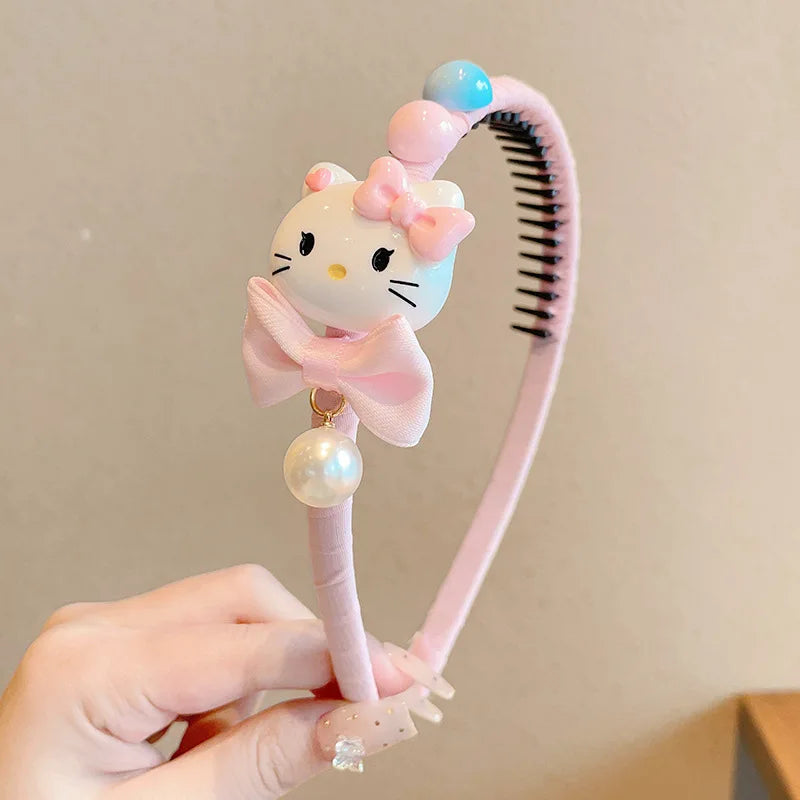 Hello Kitty Kuromi Cartoon Hair Accessories Student Headbands Qme 5