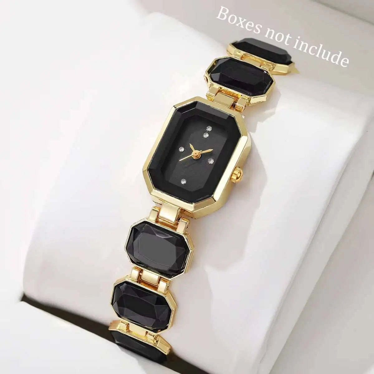 Little rock sugar watch women's watch women's watch light luxury niche temperament high beauty quartz watch square Qme Black Without Box