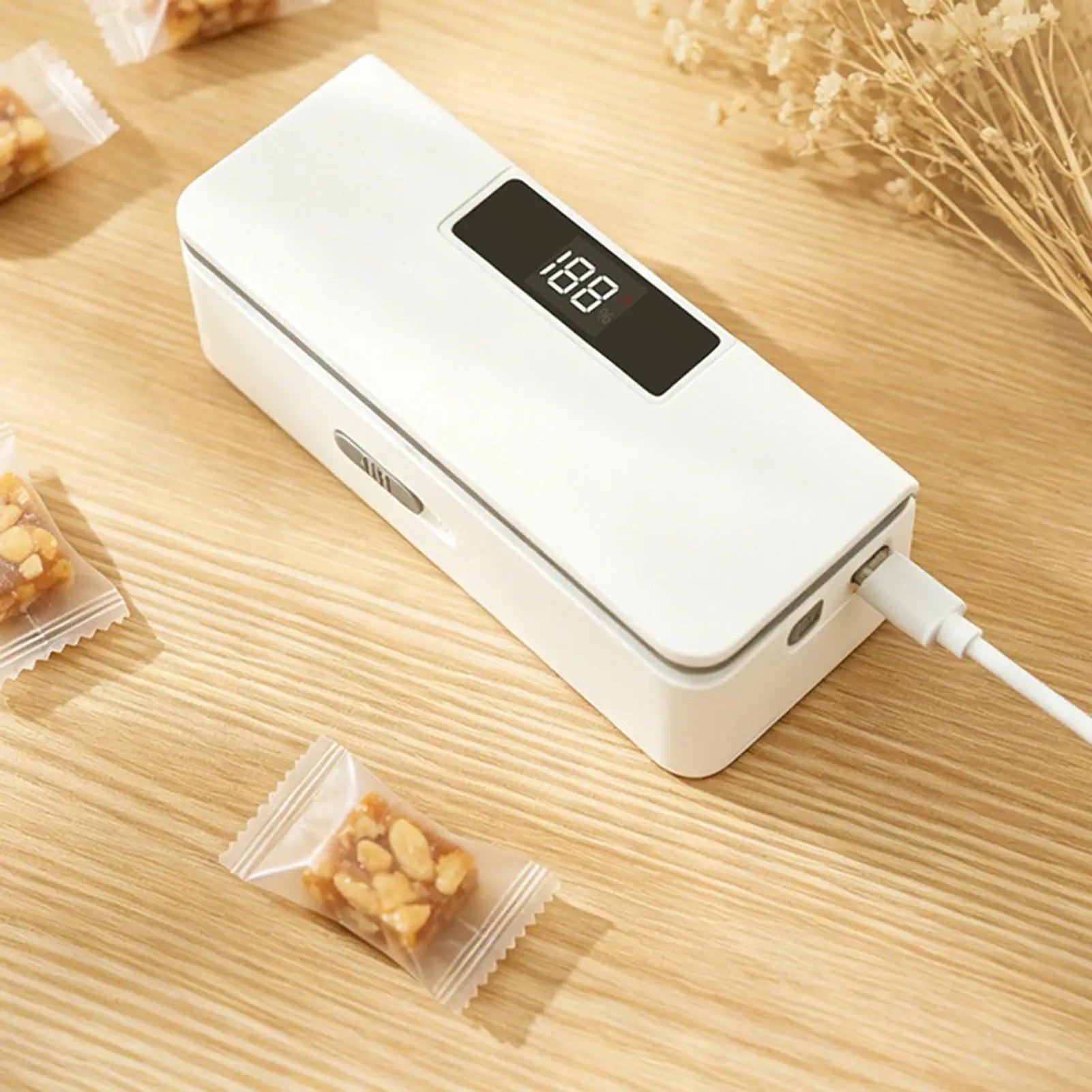 Vacuum Sealer Machine Magnetic Sealing Tool 2 In 1 Heat Sealer With Cutter For Home Dormitory Apartment Restaurant Snacks Qme