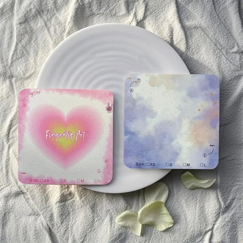 Gradient Pearlescent Nail Display Cards Mark Colorful Design Perfect Qme