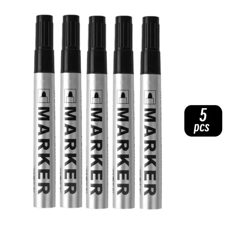 Black Permanent Paint Marker Pen Fine Nib Waterproof Smudge Proof Art Qme Black