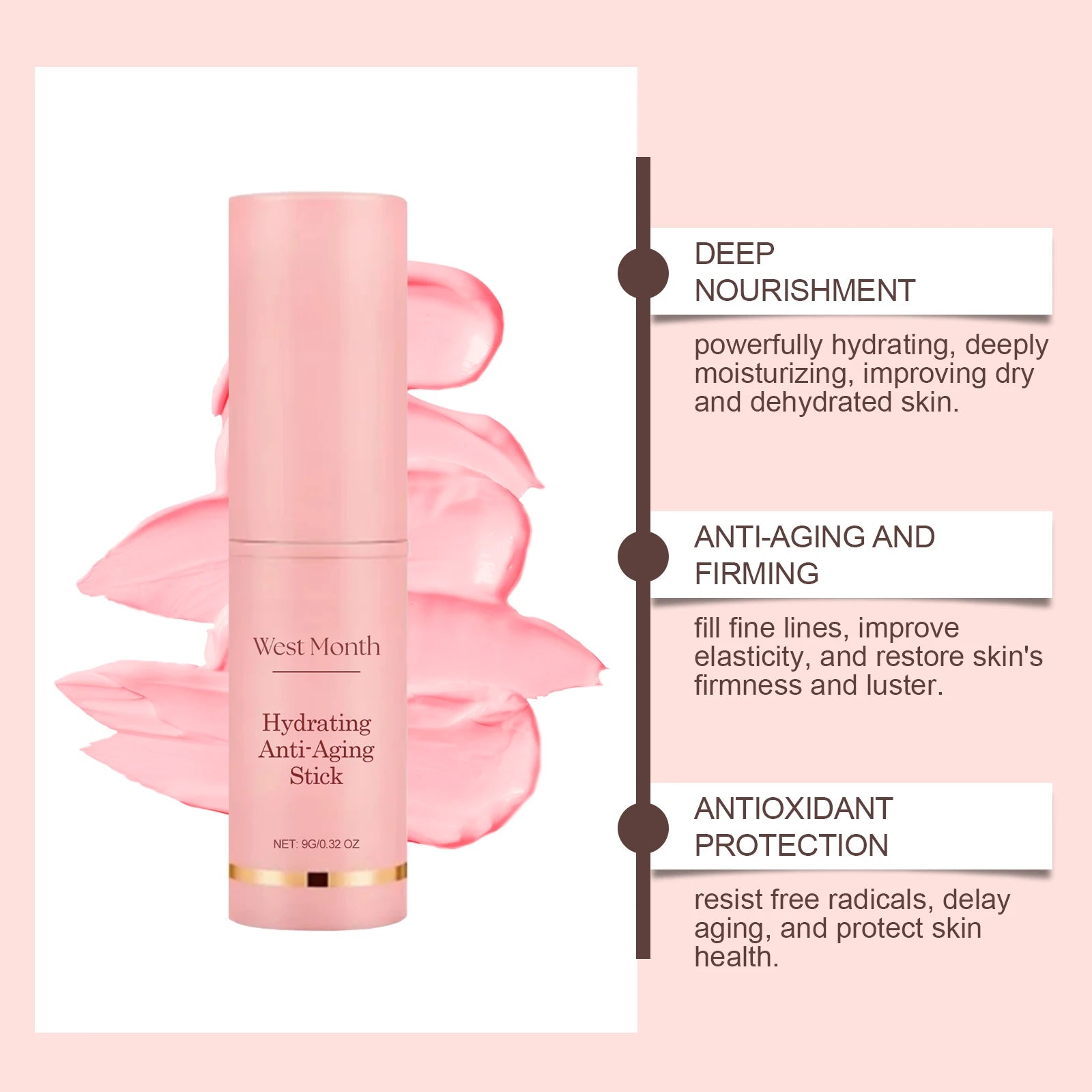 Moisturizing Multi Balm Stick Wrinkle Bounce Balm Collagen Firming Lifting Brightening Facial Dull Skin Hydrating Skin Care Qme