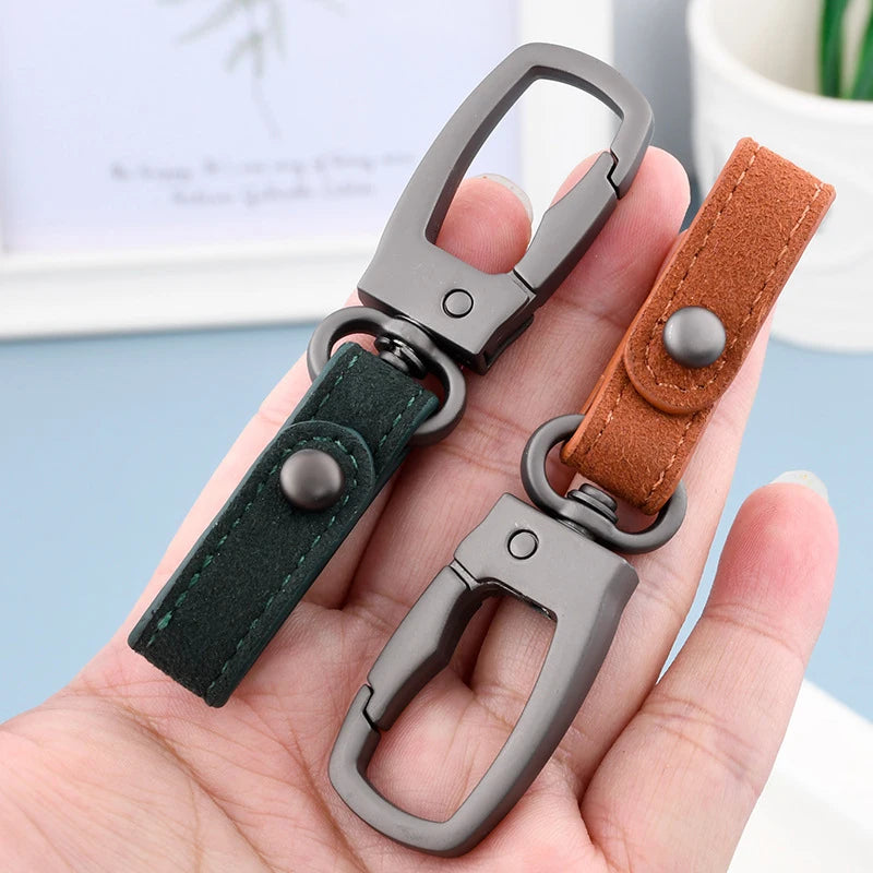 Handmade Leather Keyring Outdoor Camping DIY Car Keychain Charms Qme