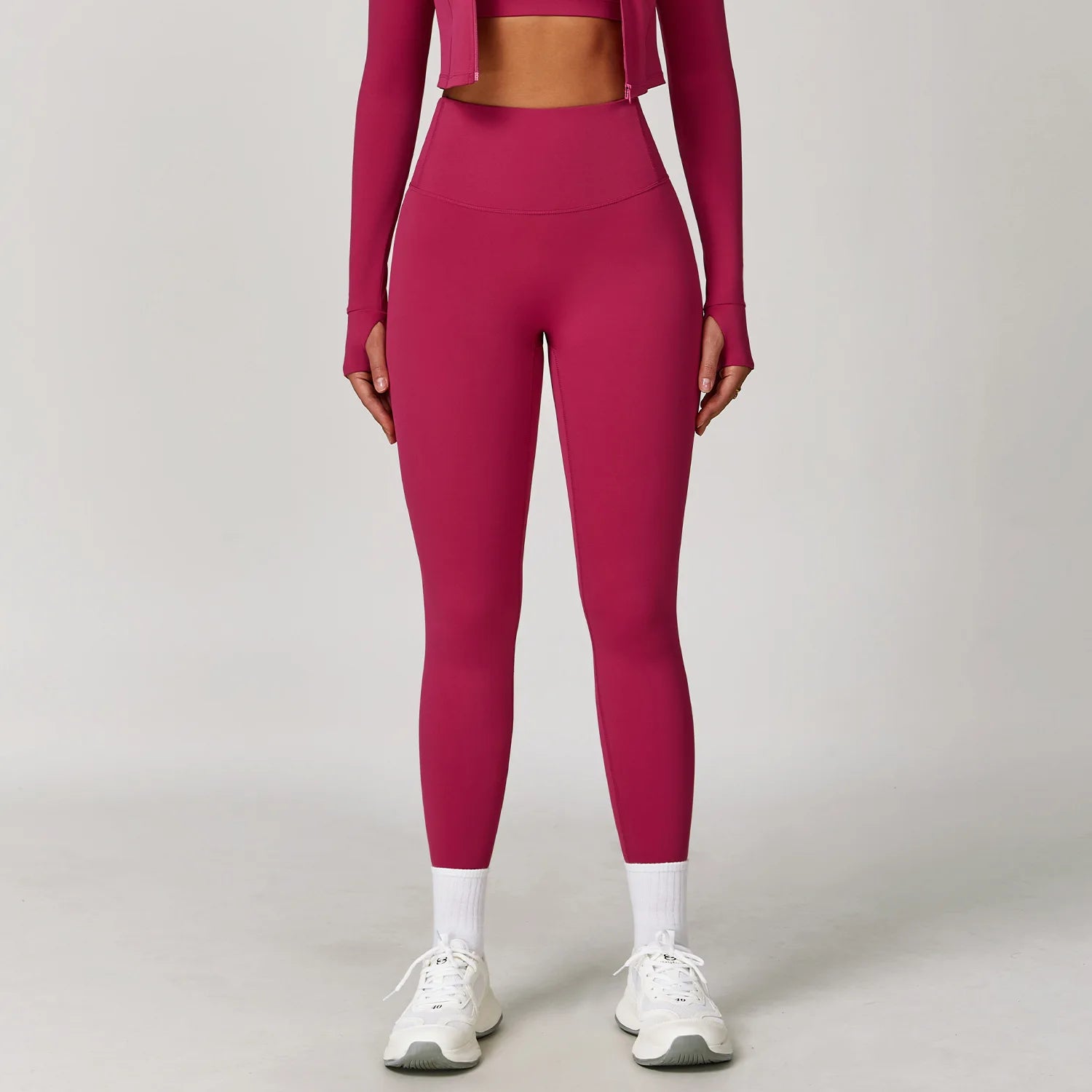 A Seamless Gym Leggings Women Yoga Pants Sexy High Waist Booty Lifting Leggings Pants Women Sports Clothing Fitness Wear Qme Rose red 14XL