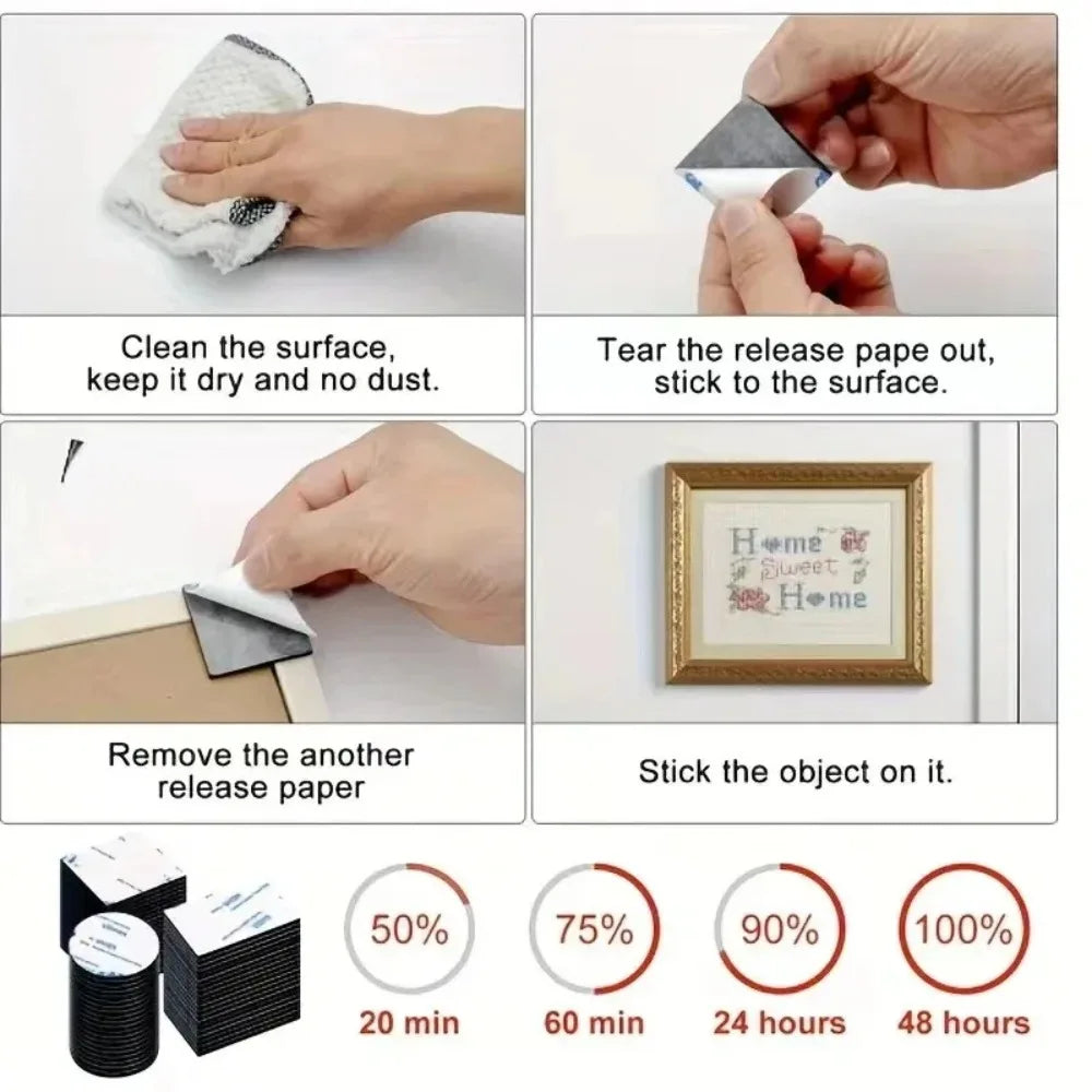 Wall Tape Suitable For Home, Office, Car, Outdoor Use 30pcs Double Sided Tape Qme