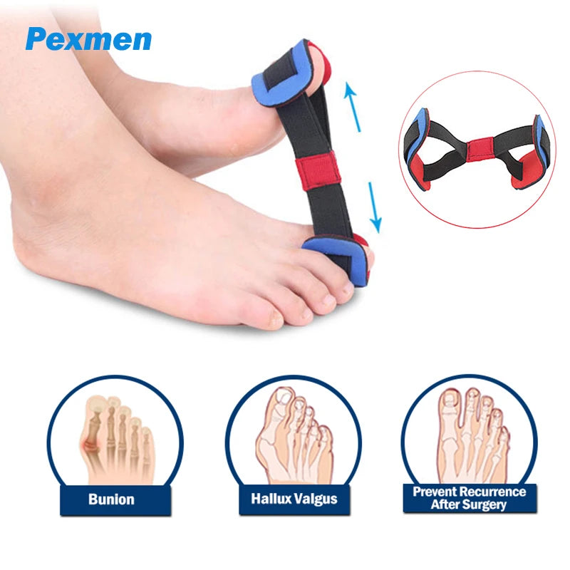 Pexmen Elastic Big Toe Binding Cushion Belt Soft Flexible Partition Qme Default Title