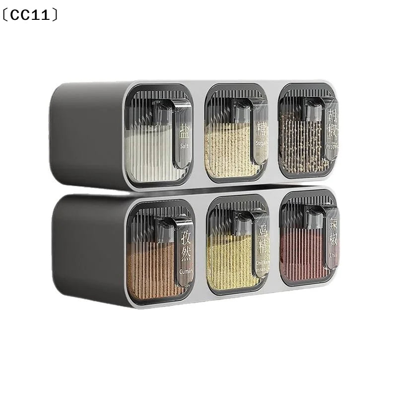 Wall-mounted Integrated Multi-spice Box Kitchen Home Goods Qme