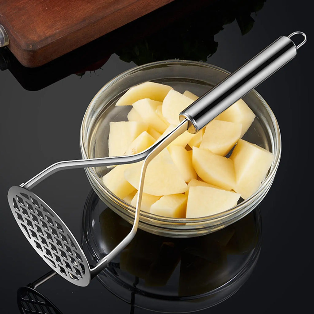 Stainless Steel Potato Masher Food Avocado Kitchen Tools Press Qme