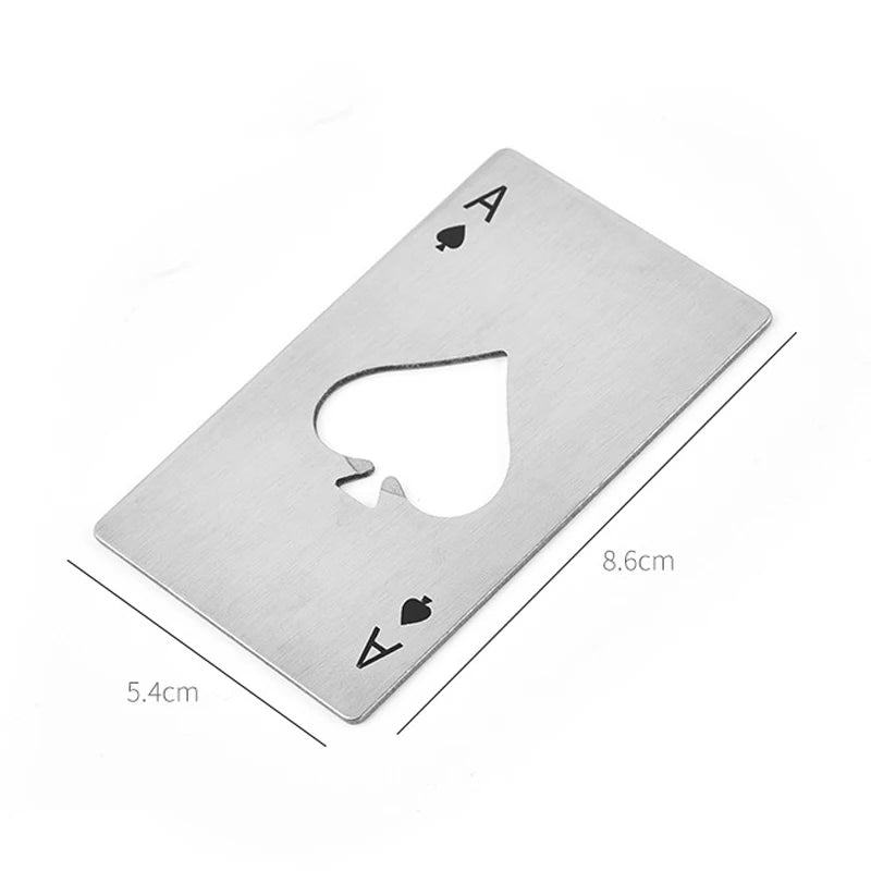 Personalized Credit Card Bottle Opener, Creative Poker Stainless Steel Beer Bottle Opener, Kitchen Bar Tools Qme