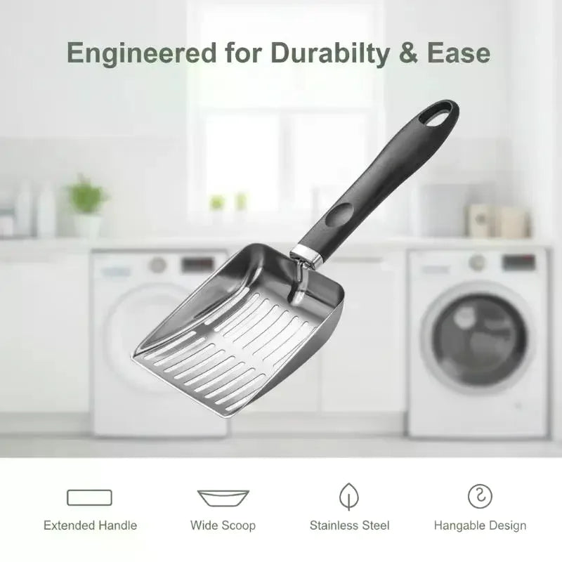 Cat Sand Cleaning For Dog Cat Clean Feces Supplies Cat Litter Shovel Pet Cleaning Tool Pet Products Metal Long Handle Scoop Qme