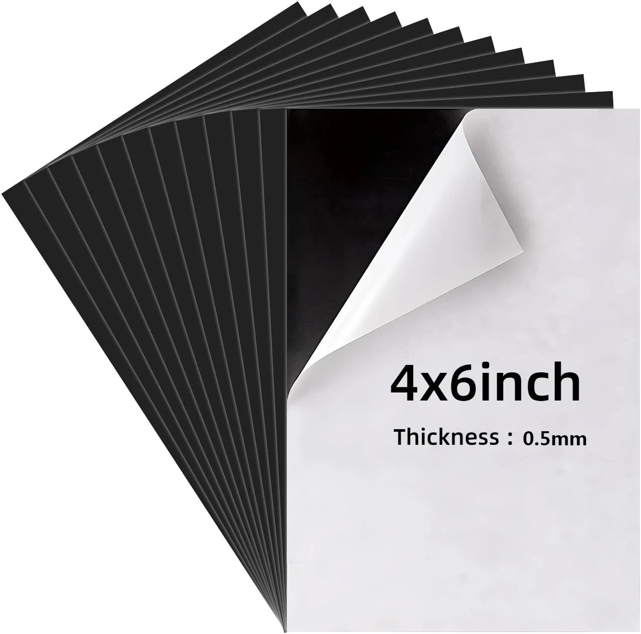 Adhesive Magnetic Sheets 4 x 6 Inch Photo Magnets, Flexible Magnet Sheets with Backing for Crafts, Photos, Pictures, Easy Peel. Qme 4x6inch 5PCS