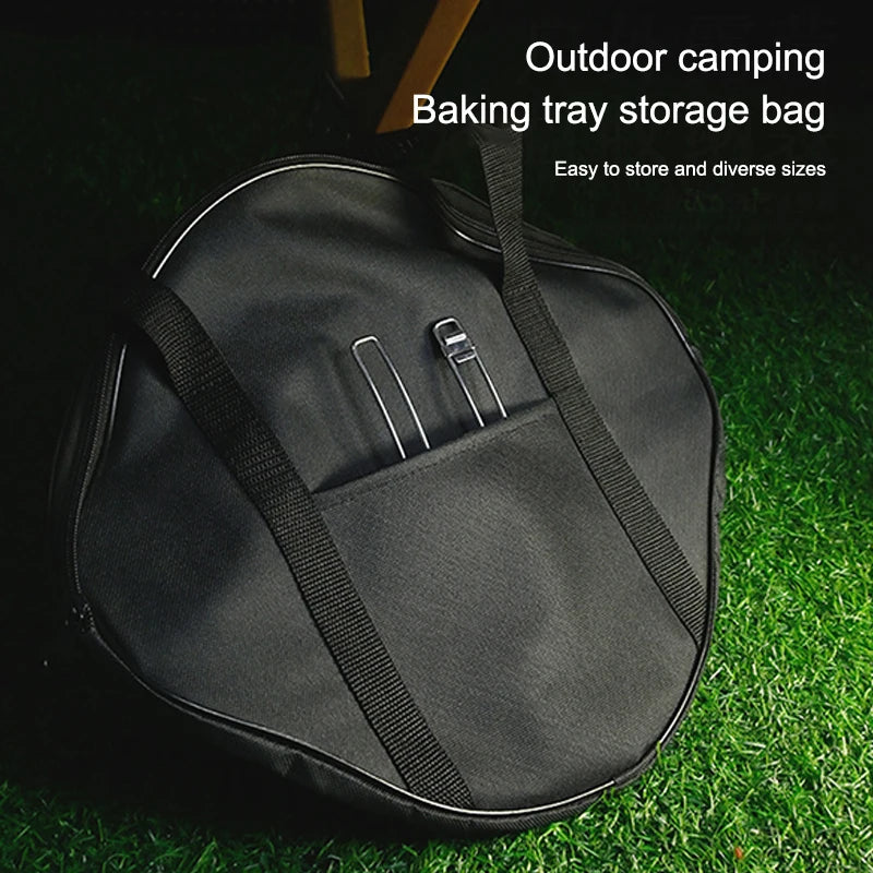 600D Oxford Grill Pan Storage Pouch Caryying Case Bag Waterproof Qme