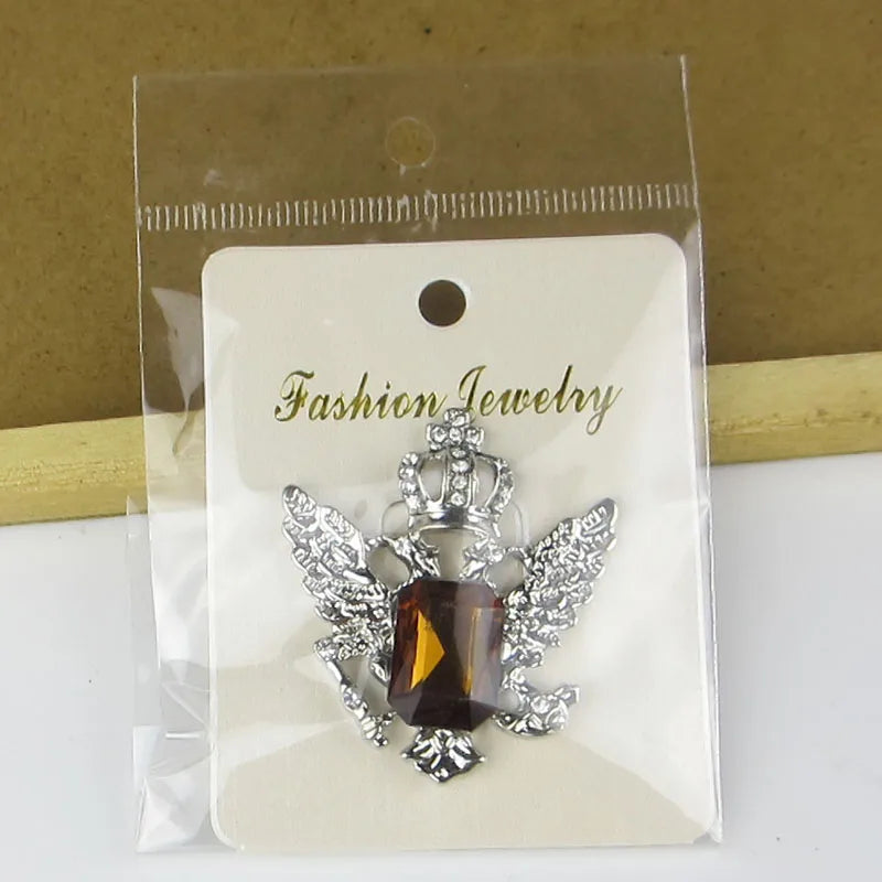 British Fashion Retro Brooch Animal Diamond Silver Pin Men Male Suit Qme rt-8 One Size