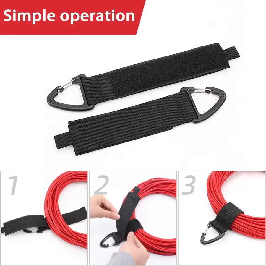 Cord Organizer Holder with Triangle Buckle Wire Manager Power Cord Management Nylon Heavy Cord Storage Straps for Cables Hoses Qme