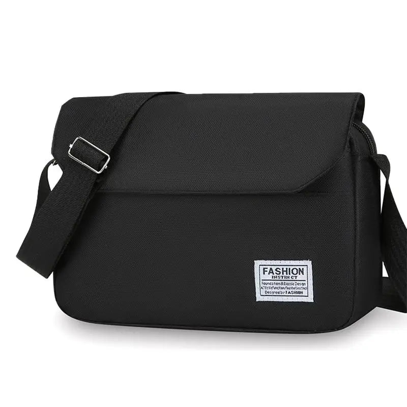 Men's Small Bag Shoulder Trendy Diagonal Backpack Chest Lightweight Qme one size Black