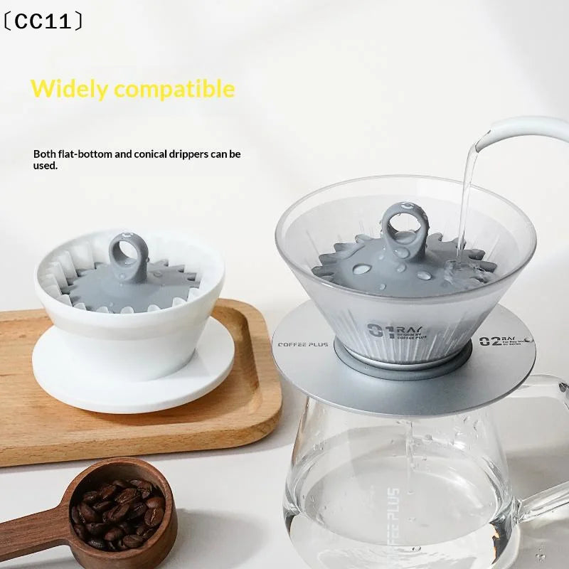 Hand-brewed Coffee Cone Press Clear V-shaped Filter Paper Universal Qme